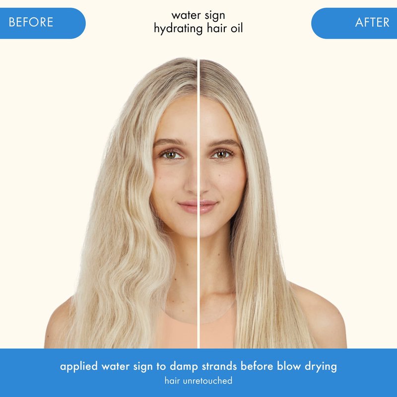 amika water sign hydrating hair oil with hyaluronic acid | for dry, textured, thick hair types 2c–4c, protects against heat, adds shine, smooths flyaways, silicone-free, locks in hydration