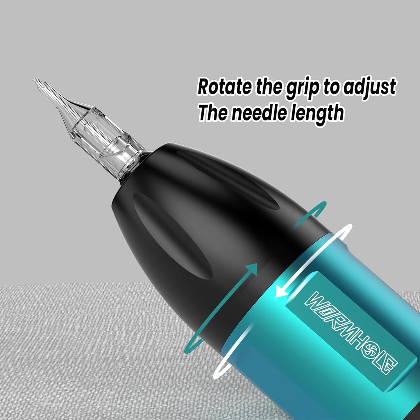 Wireless Tattoo Gun Practice Kit - Rotary Machine with 1,500 mAh Power Supply, 10 Inks & 20 Cartridges