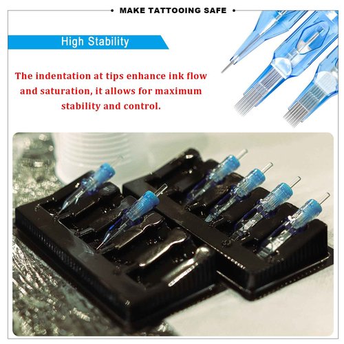 Emalla Tattoo Cartridge Needles, 10Pcs Mixed ELIOT Tattoo Needles 0803RLL 0805RLL 1003RLL 1005RLL 1007RLL 1009RLL 1203RLL 1209RSL 1207CML 1009CML Cartridges for Artists Tattoo Supplies