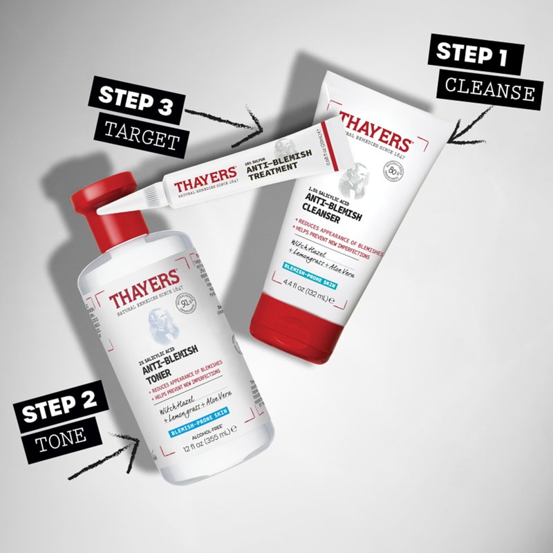 THAYERS Rapid Acne Treatment with 10% Sulfur, Sulfur Acne Treatment with Niacinamide and Glycolic Acid, Soothing and Non-Stripping Skin Care, 0.68 Fl Oz