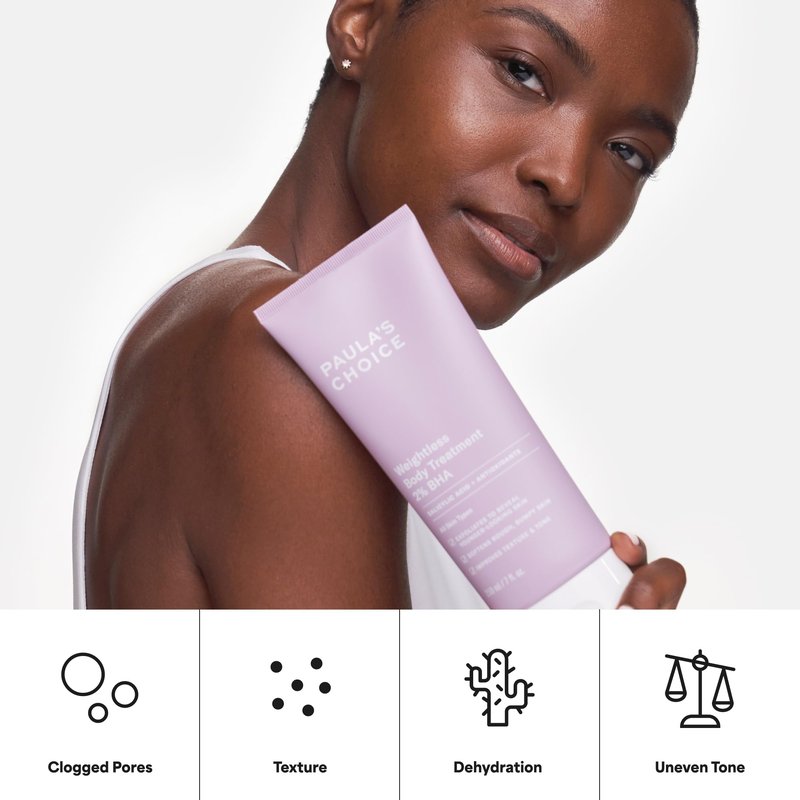Paula's Choice Weightless Body Lotion Treatment 2% BHA, Salicylic Acid & Chamomile Lotion Exfoliant, Body Moisturizer for Keratosis Pilaris (KP) Prone Skin & Clogged Pores, Fragrance-Free