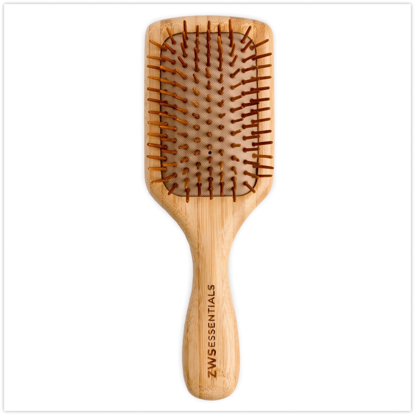 ZWS Bamboo Hair Brush, Wooden Hairbrush for Static & Frizz-Free Styling, Natural Scalp Massage Detangling Brush with Eco-Friendly Bristles for All Hair Types, Travel Friendly Beauty Tool