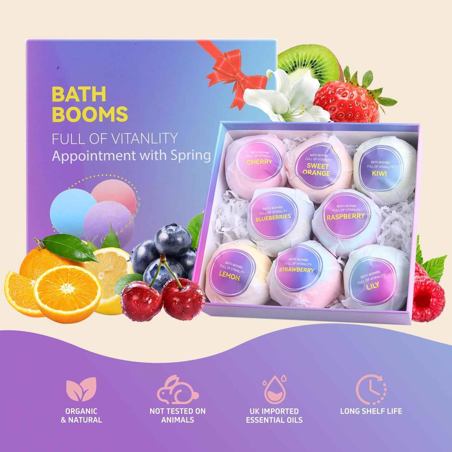 Bath Bombs Gift Set Handmade Natural Bath Bomb for Women Floating Bubble with Pure Essential Oil for Self Care & SPA Relaxation, Birthday Mothers Day Valentines Christmas Gifts, Girlfriend