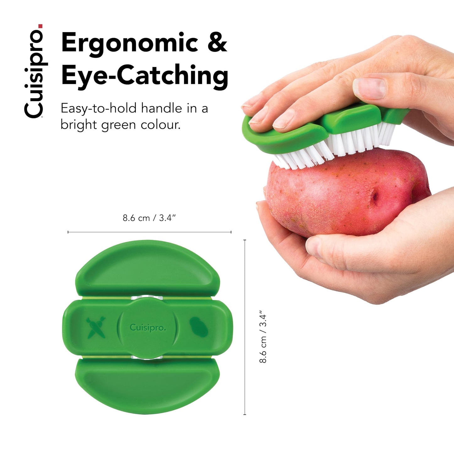 Cuisipro Flexible Vegetable Brush, Green