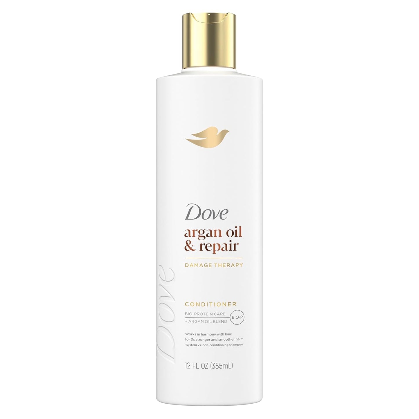 Dove Conditioner Argan Oil & Repair for Fine Hair with Bio-Protein Care Technology and Argan Oil Blend 12 Fl Oz