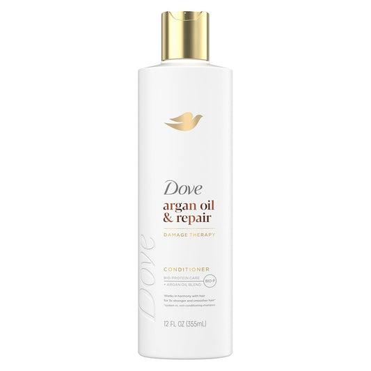 Dove Conditioner Argan Oil & Repair for Fine Hair with Bio-Protein Care Technology and Argan Oil Blend 12 Fl Oz