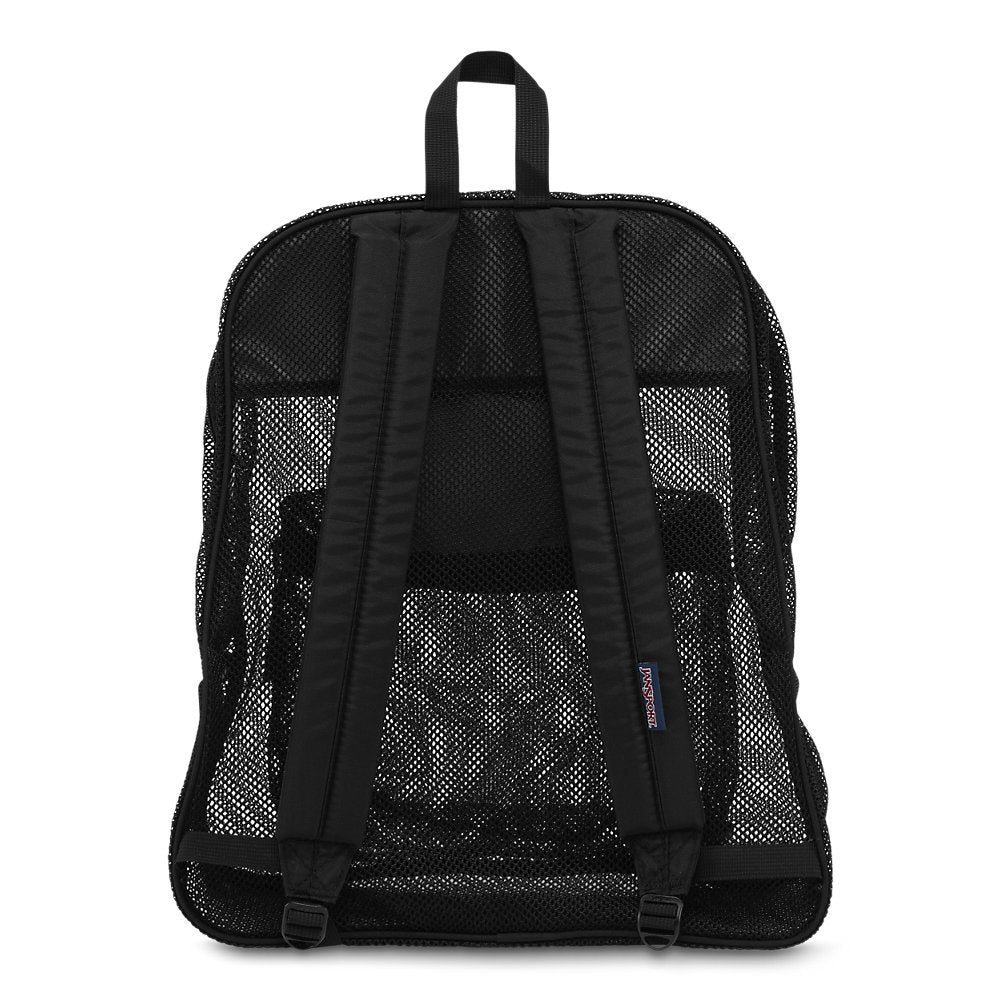 JanSport Mesh Pack - See Through Backpack Ideal for Class, Work, Travel, or Beach Outings, Black