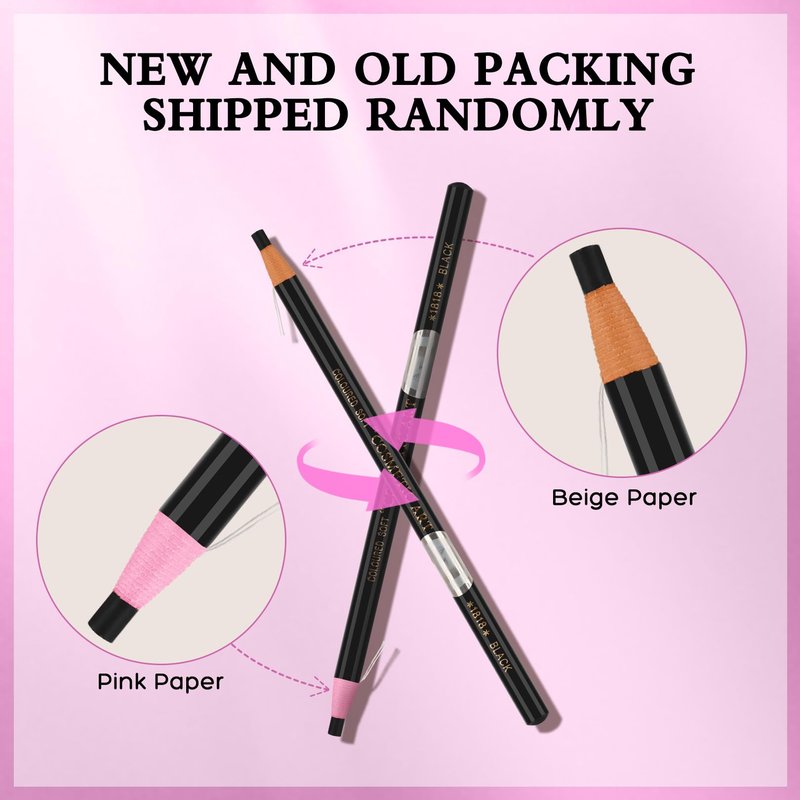 QUEEJOY Eyebrow Mapping Kit with 10M X2 Colors Brow Mapping String,50pcs Ruler Stencils, 20g White and Pink Brow Paste, 2 Brow Brushes Set, Eyebrow Mapping Pencil,Sharpener, Razor and Instructions