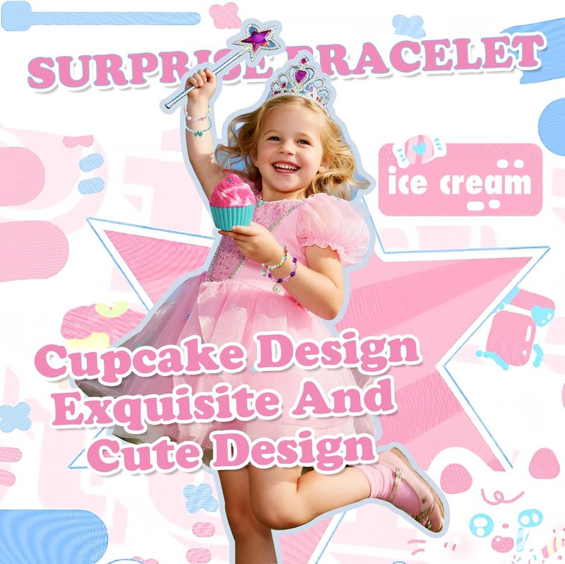 Bath Bombs for Kids - Surprise Jewelry Inside | 8 Cupcake Fizzy Spa Balls for Girls, Teens & Birthday Gifts