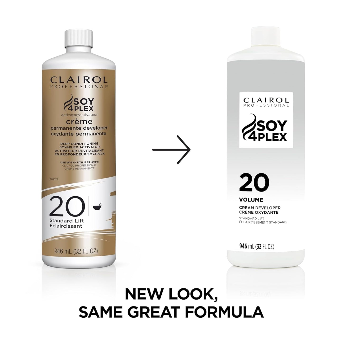 Clairol Professional Crème Permanente 20 Volume Hair Developers | For Coloring, Lightening & Lifting with Deep Conditioning Formula | Packaging May Vary