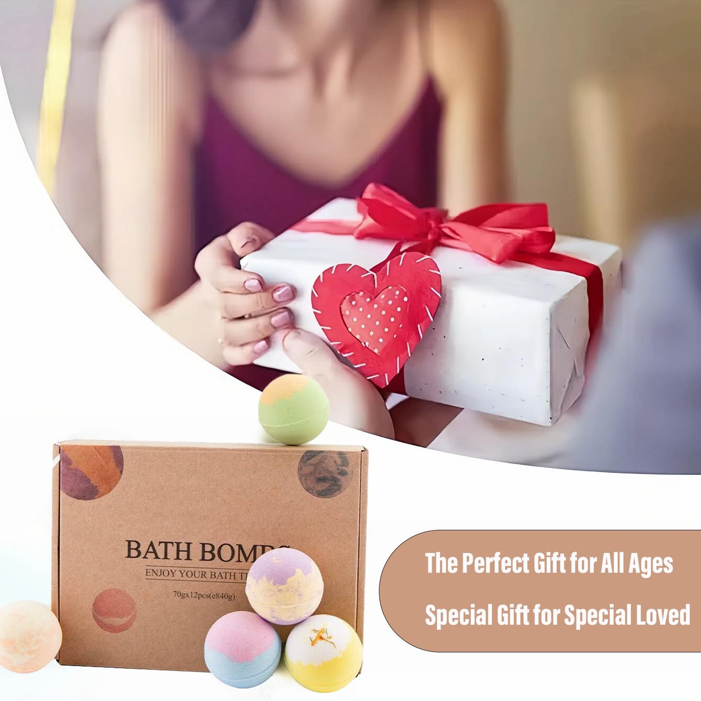 Timistars Bath Bombs Gift Set with Natural Essential Oils for Women – Aromatherapy Holiday Gifts Ideas. 12 Pcs Christmas Bath Bombs Gifts for Women Men and Teen