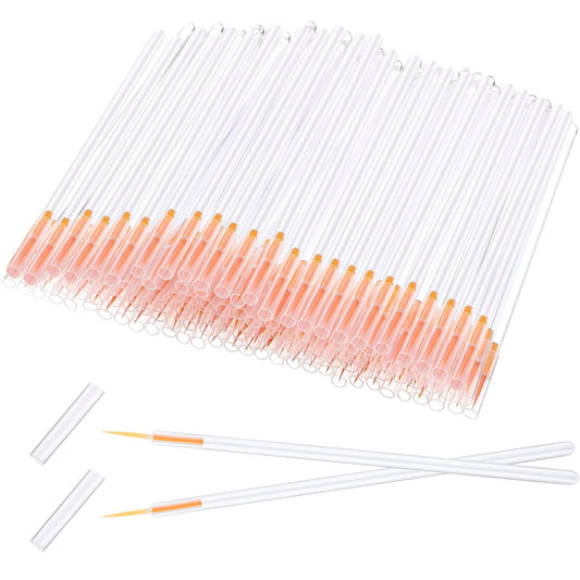 eBoot 100 Pack Disposable Eyeliner Brush Eyelash Serum Brushes Eyeshadow Applicator Eye Lash Wands Makeup Tool