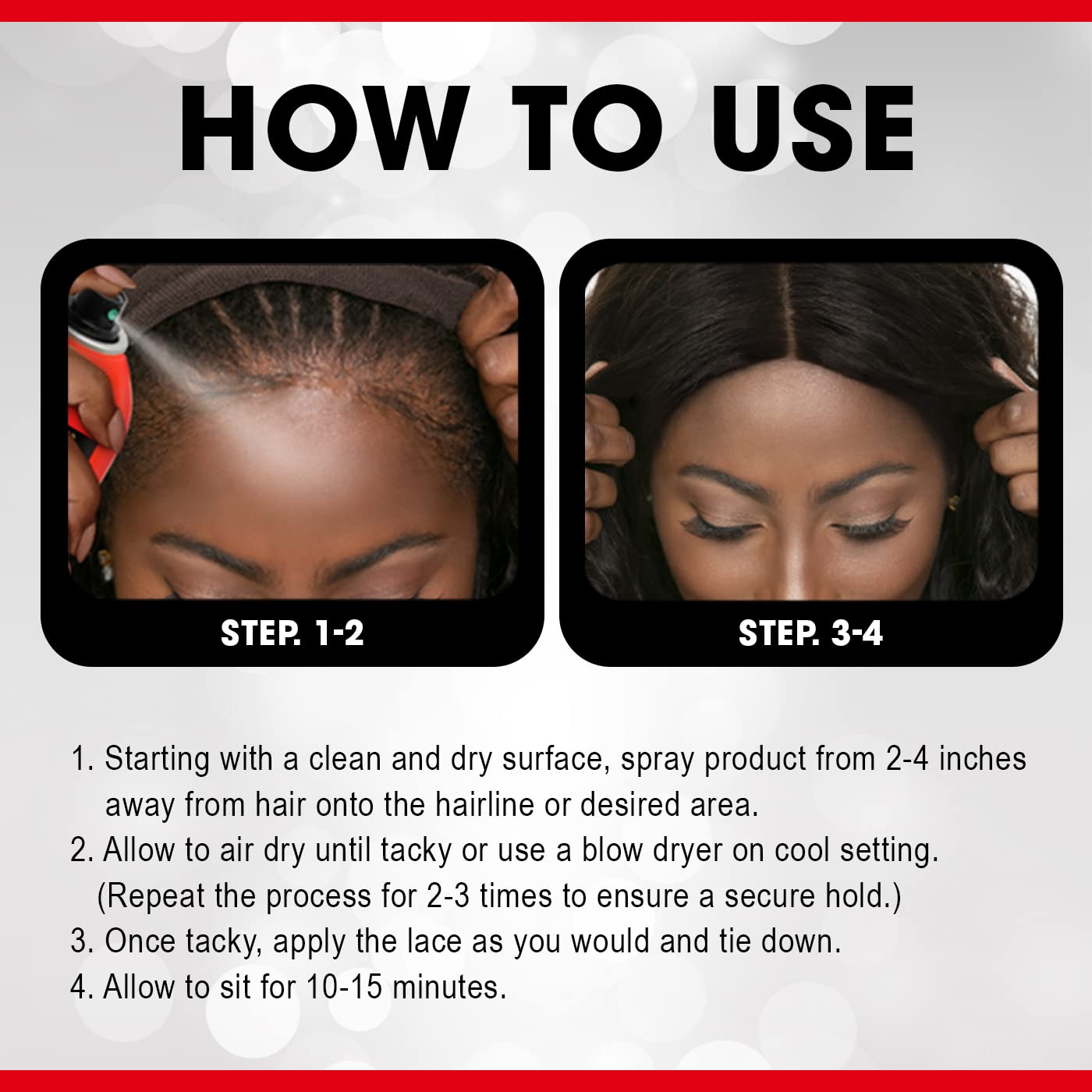 EBIN NEW YORK Wonder Lace Bond Adhesive Spray Active 3-Pack | Extreme Firm Hold 6.08oz/180ml | Active Use, Fast Drying, No Residue, No Build-Up | All-Day Hold for Daily Wig Application