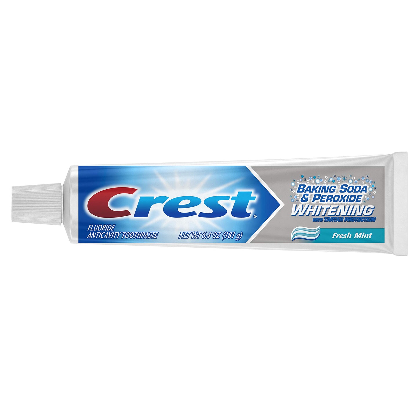 Crest Baking Soda & Peroxide Whitening With Tartar Protection Toothpaste, Fresh Mint, 6.4 Oz, 3 Count