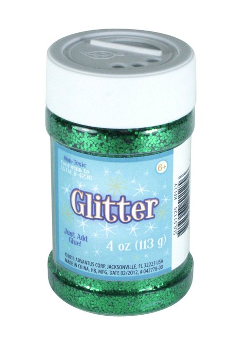 Glitter Jar Kelly 4oz, 6 Pack