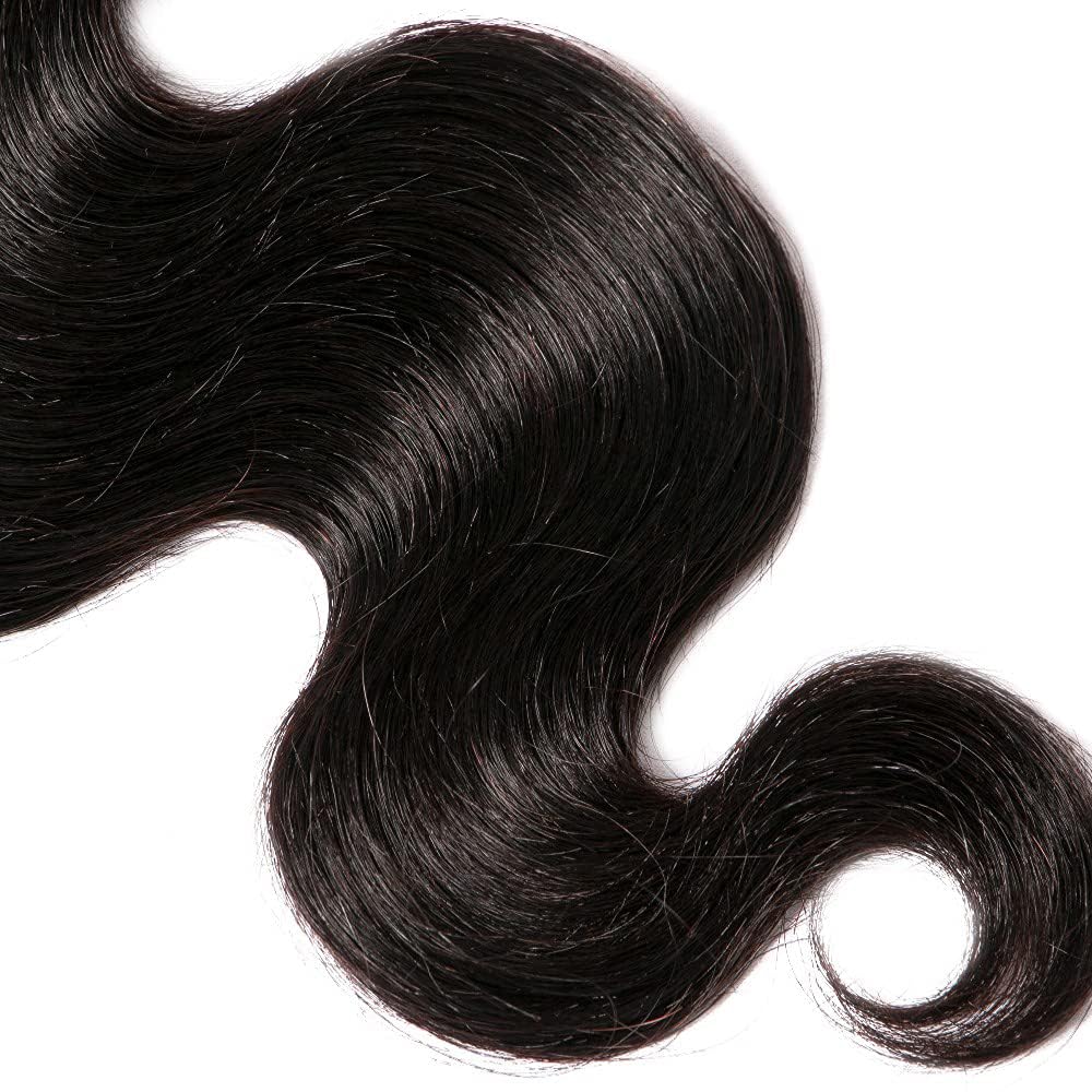 Body Wave Human Hair Bundles 18 Inch Body Single Bundle #1B Natural Black Human Hair Unprocessed Native Virgin Hair 100g Total Double Weft Crochet Human Hair Extensions for Women