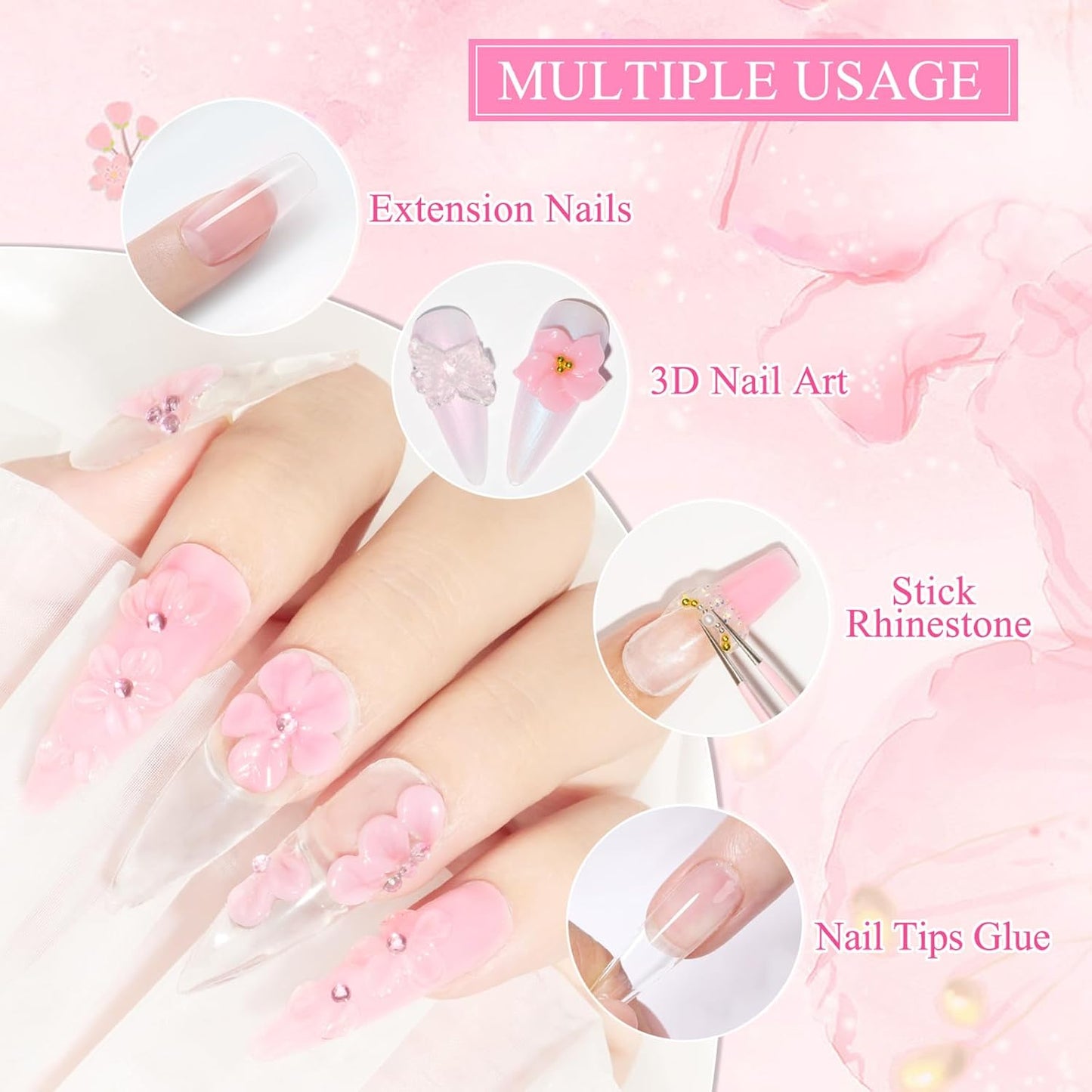 MIZHSE Solid Builder Gel for Nails, Clear Non-Sticky Sculpting Gel, 3D Nail Art Carving Building Modeling Hard Nail Extension Soak Off UV/LED Nail Art Salon Home DIY 15g