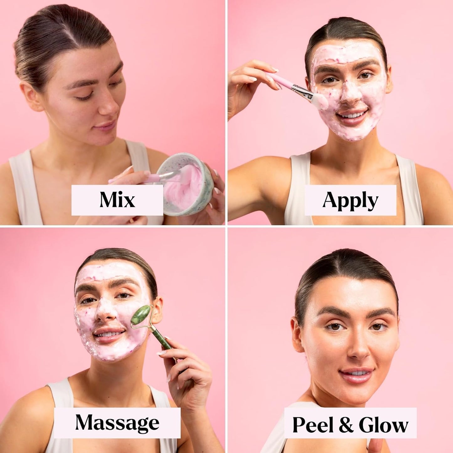 Jelly Face Mask - 24K Gold & Bulgarian Rose Hydrating Hydrojelly Masks | Pack of 2, 46 Oz Jar