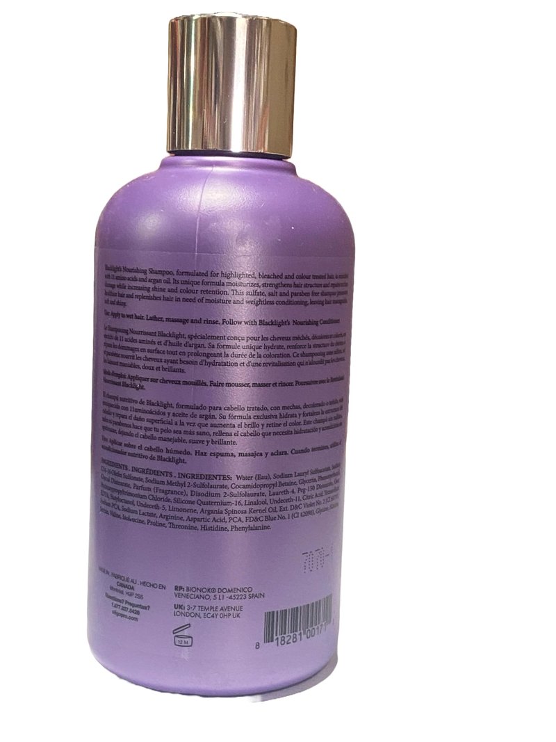 Oligo Professionnel - Backlight Nourishing Shampoo - Sulfate free shampoo for blondes - Vegan - For Color Treated Hair - Hydrating formula with Argan oil - 8.5 oz