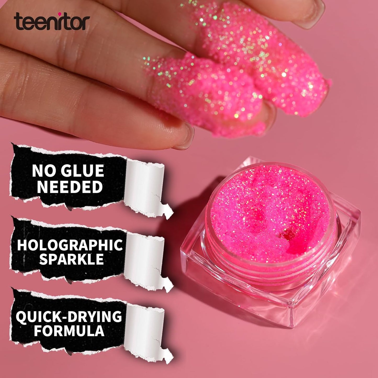 Teenitor Face Glitter Body Glitter, Clear White Body Glitter Gel, Hair Glitter Gel, 6 Shapes Rave Glitter, Mermaid Sequins Makeup Glitters Face Paint, Chunky Sparkling Glitter Gel for Women