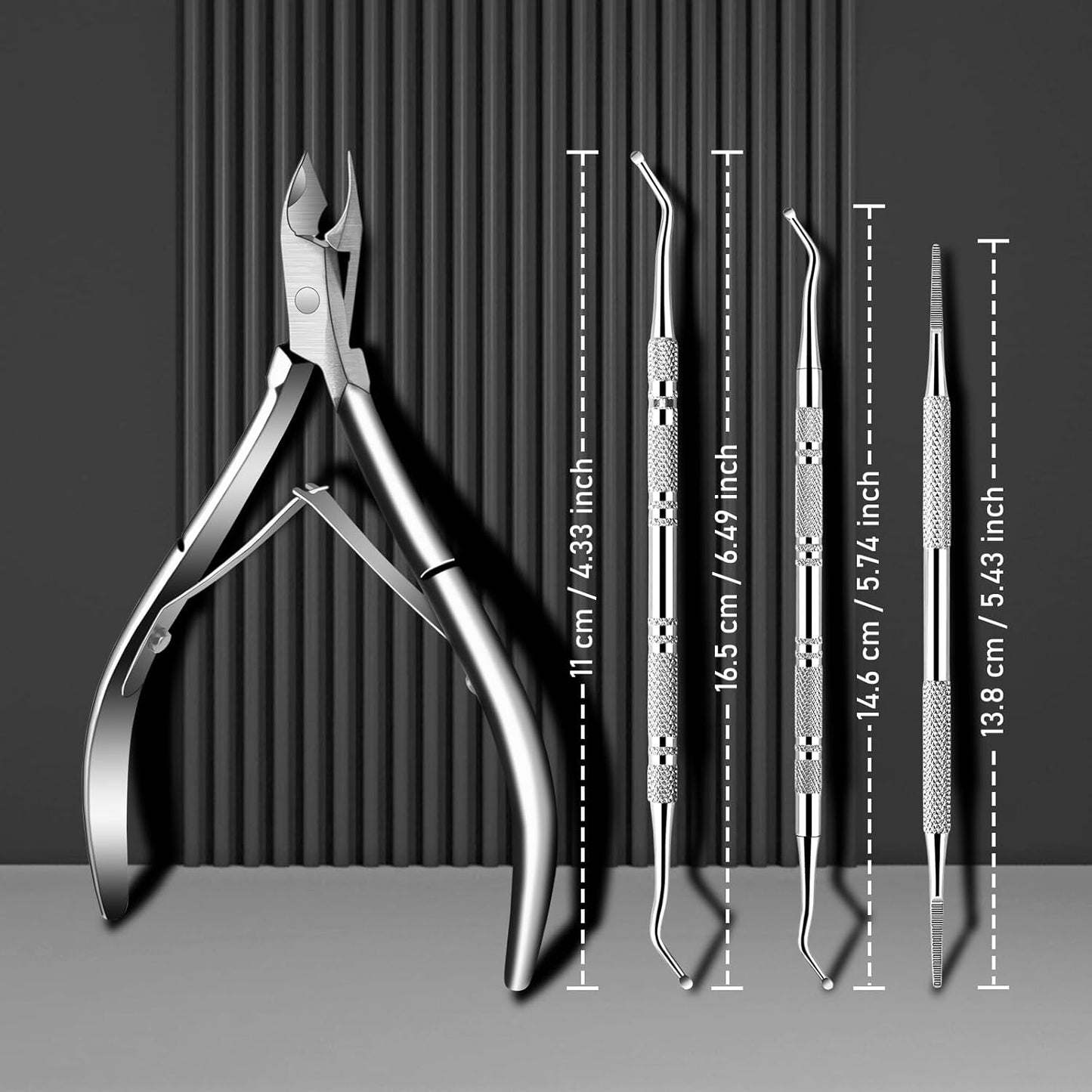 6-Pack Ingrown Toenail File and Lifters, Professional Surgical Stainless Steel Ingrown Toenail Removal Tool Kit, Manicure Treatment Pedicure Tools for Feet Under Nail Cleaner Correction Polish Pain
