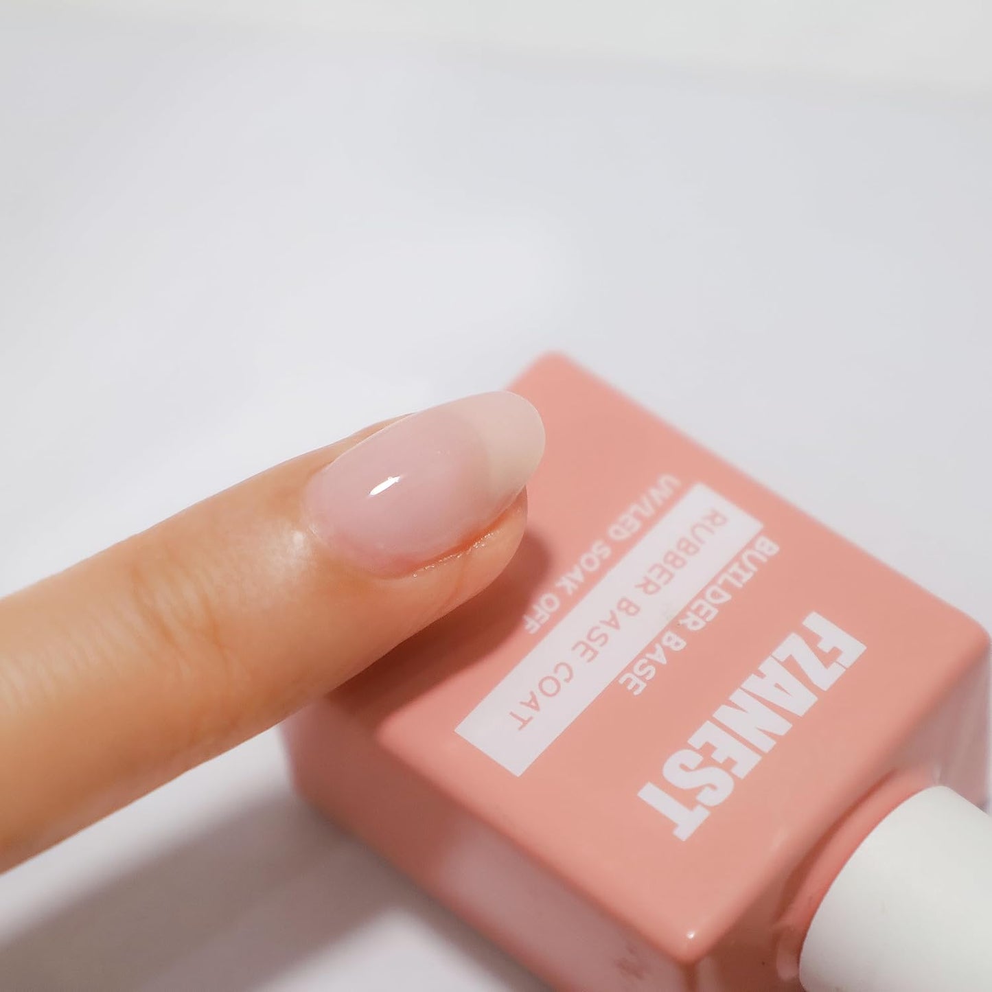 FZANEST Builder Gel Milky White Gel Polish Rubber Base For Nail Strengthener Extension LED Lamp Cured Color Base Nail Polish in Bottle