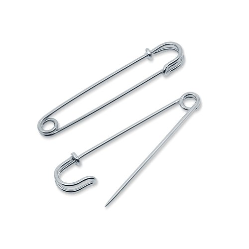 Dritz 62-65 Skirt/Kilt Pins, Nickel Finish, 3-Inch (2-Count)