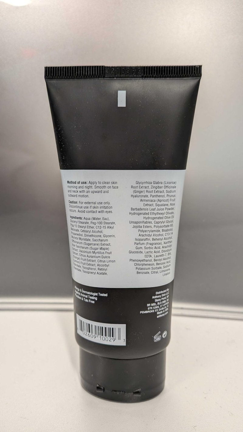 Anthony All-Purpose Facial Moisturizer – Men’s Hydrating Lotion for Dry Skin – Lightweight, Non-Comedogenic, Anti-Aging Formula – 3 Fl Oz