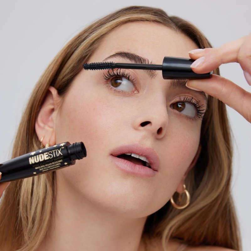 Nudestix Splashproof Mascara – Vegan Waterproof Mascara with Lash-Nourishing Vitamins & Plant-Based Oils | Smudge-Proof, Long-Wear Formula with Precision Ball Tip Wand | Clean & Cruelty-Free