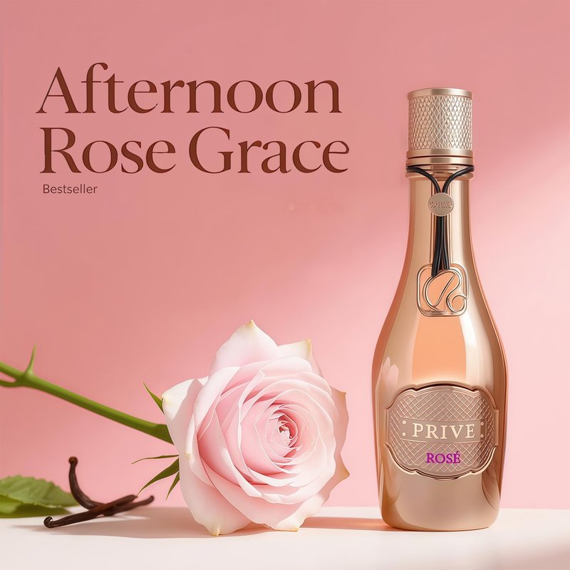 A CENTER PriveRose Women's Gourmand Perfume Eau de Parfum - Bulagarian Rose,Almond,Orange Blossom & Vanilla Luxury Scent with 24H Longevity | 3.4 Fl Oz 80% Vol Seductive Edible Fragrance