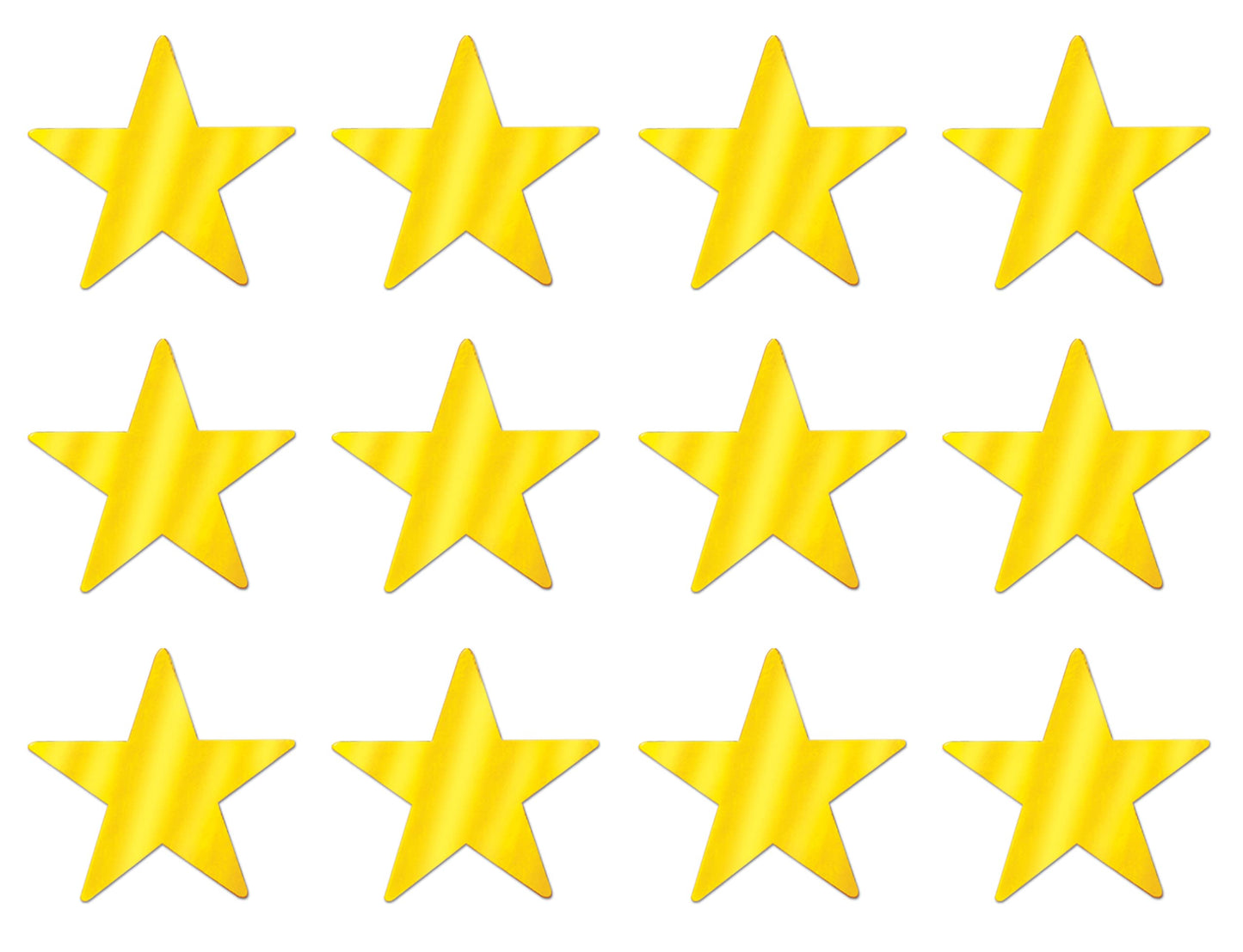 Beistle Metallic Star Cutouts (Gold)