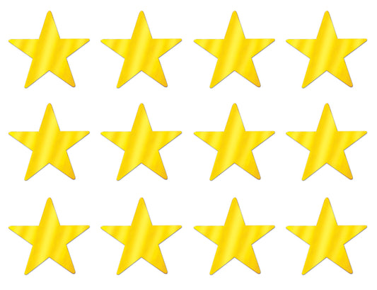 Beistle Metallic Star Cutouts (Gold)