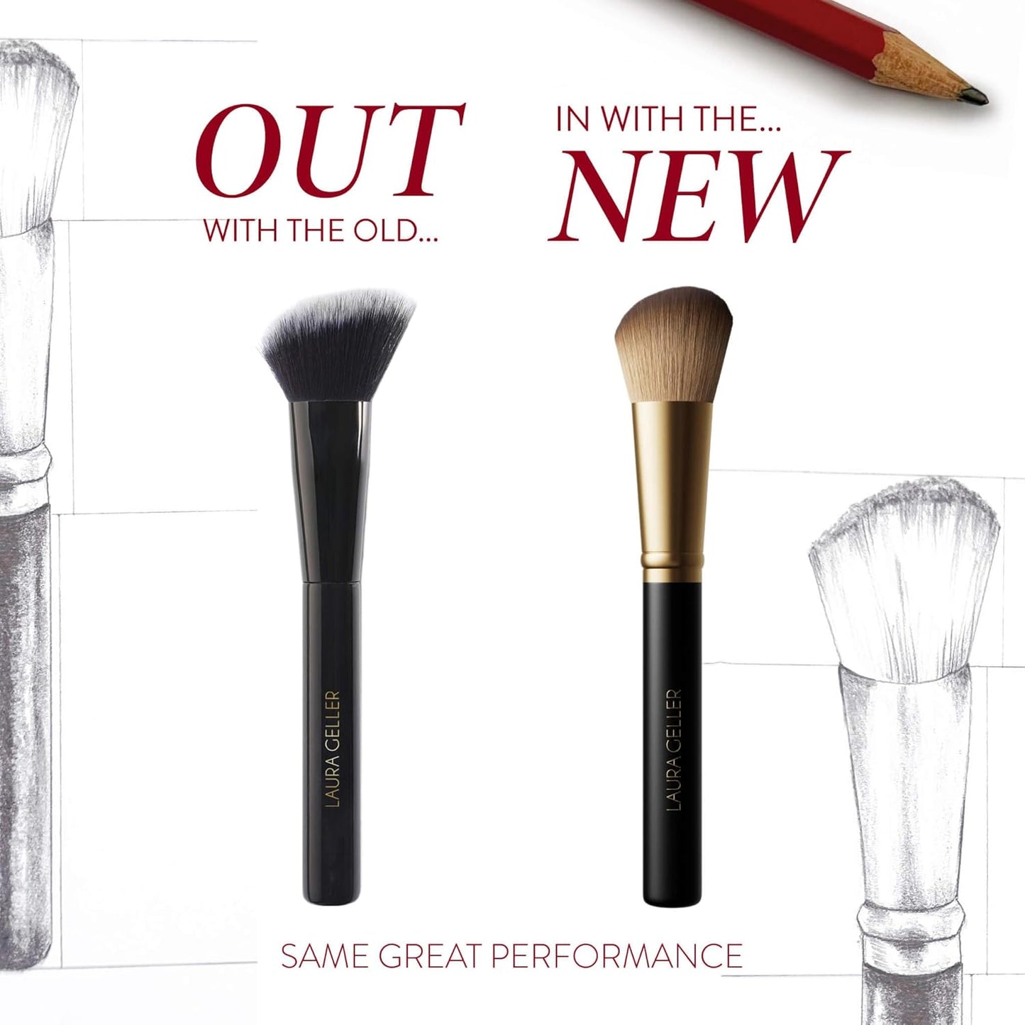 Laura Geller Baked Blush-n-Brighten | Sunlit Rose with Angled Blush Brush Bundle
