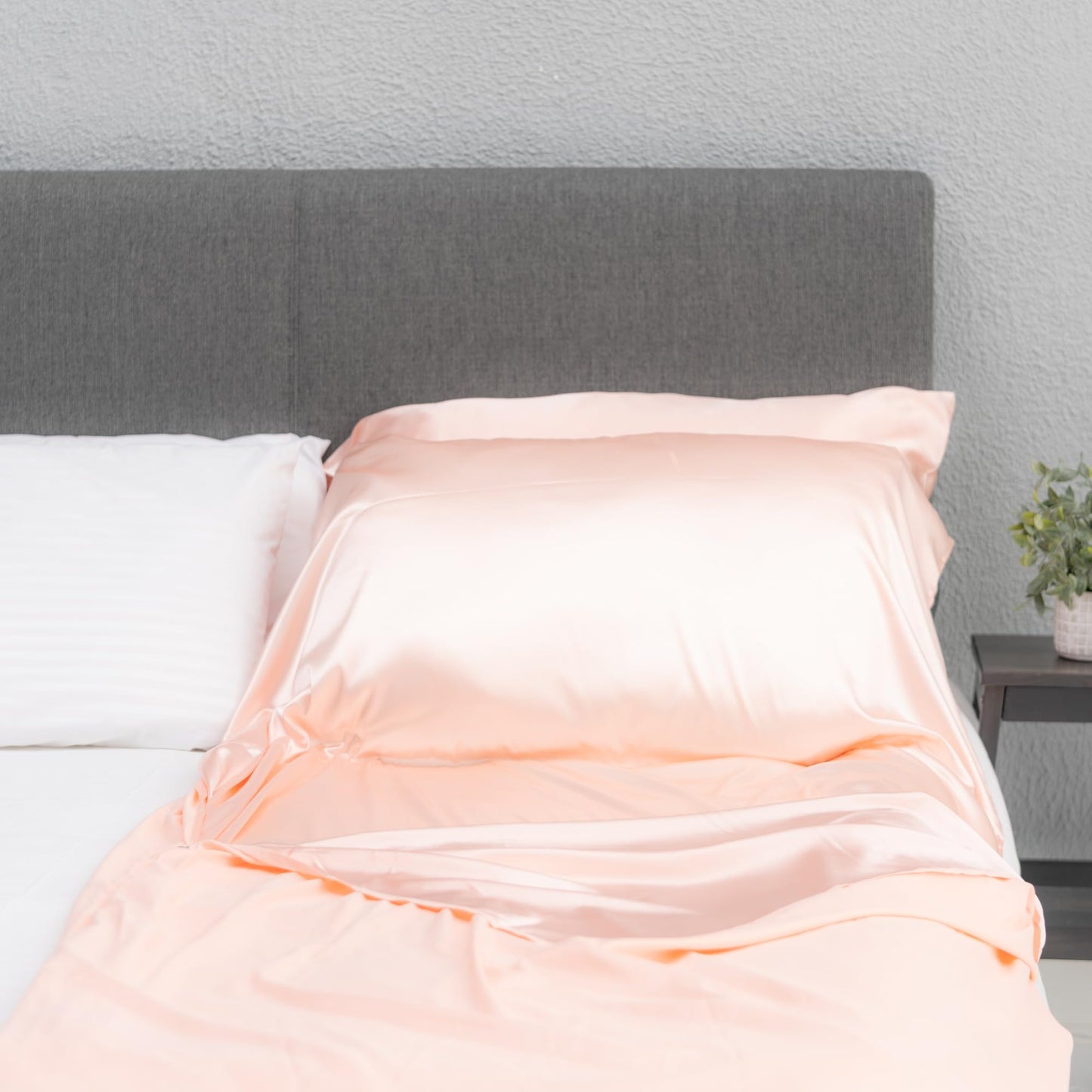 Dreamaway Self Tan Sleep Sack Silky Satin Travel Sheet with Sewn-in Pillow Holder, 2 Easy Access Zippers and Bonus Pillow Case Spray Tanning Lotion Stain Protection