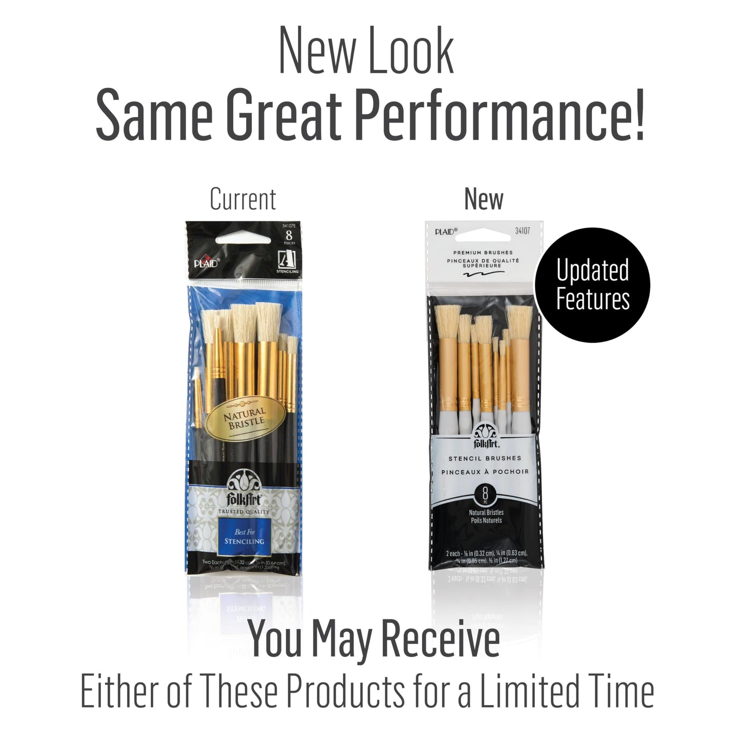 Plaid Stencil Brush Set, (8-Piece), 0289956