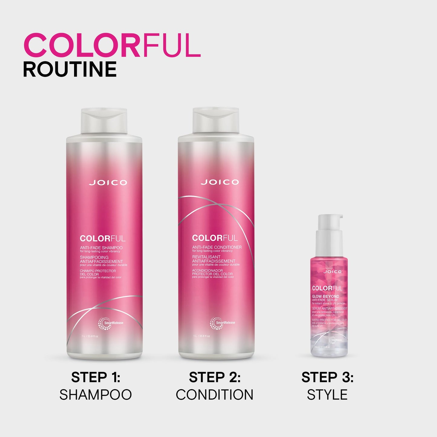 Colorful Anti-Fade Conditioner | For Color-Treated Hair | Preserve Hair Color & Vibrancy | Boost Shine & Reduce Breakage | Sulfate Free | With Camellia Oil & Pomegranate Extract | 33.8 Fl Oz
