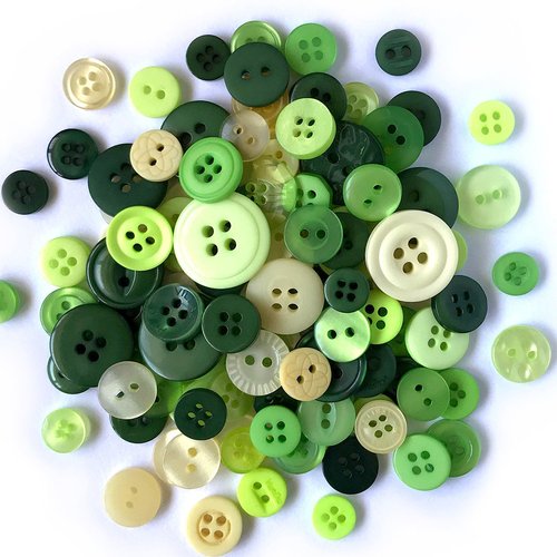 Buttons Galore Hand-Dyed Button, Green