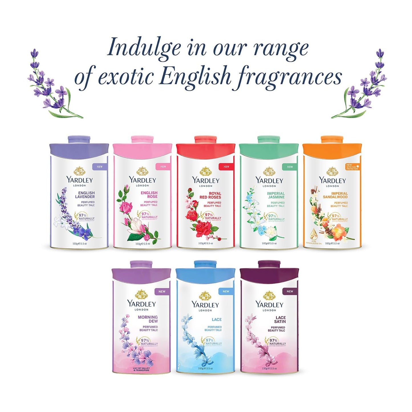 Yardley English Lavender Perfumed Talc | 250g (8.81 Ounce) | Pack of 1
