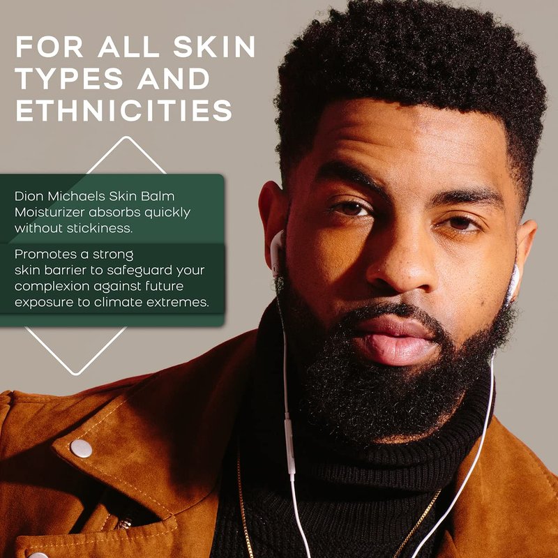 Dion Michaels 2-in-1 Aftershave Balm and Face Moisturizer for Men - Soothing Post Shave Cream & Moisturizer with Aloe, Argan Oil, Oats, Shea Butter - After Shave Balm for Men - Mens Aftershave, 1oz