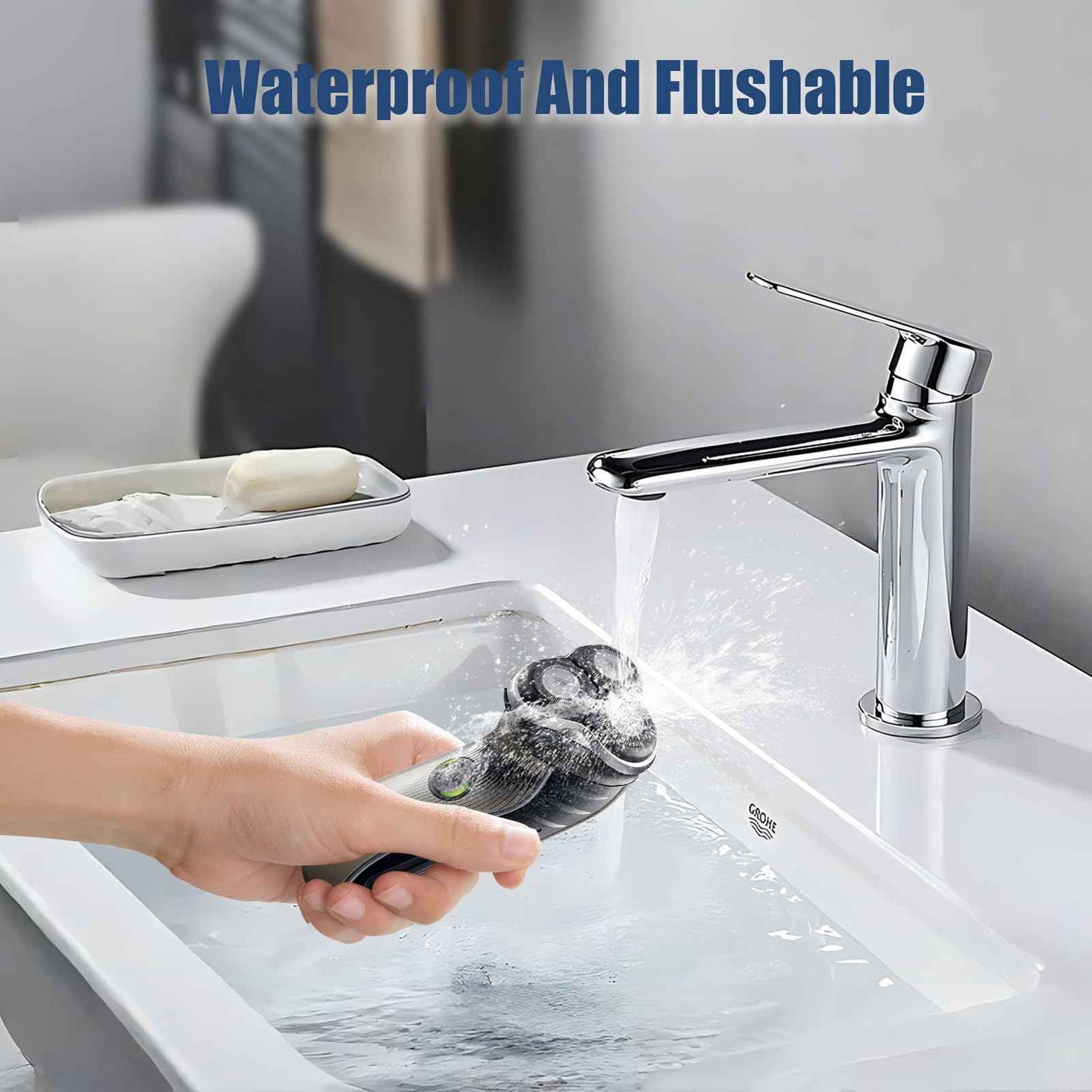 HQ8 Replacement Heads Compatible with Philips Norelco Aquatec Electric Shaver Razors, Fits Philips PT720,PT730,AT880,AT830,AT810,AT815,Upgrade HQ8 Replacement Blades, 6PCS Blades with 1PC Brush