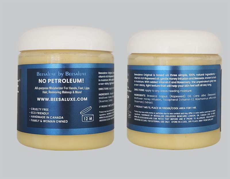 Beesalene Original Unpetroleum - 100% Natural & Hypoallergenic Alternative to Petroleum Jelly - Lips, Hands, Feet, Makeup Remover and More (8 Ounce)