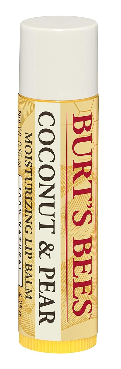 Burt's Bees Lip Balm - Coconut and Pear, Lip Moisturizer With Responsibly Sourced Beeswax, Tint-Free, Natural Origin Conditioning Treatment, 2 Tubes, 0.15 oz.