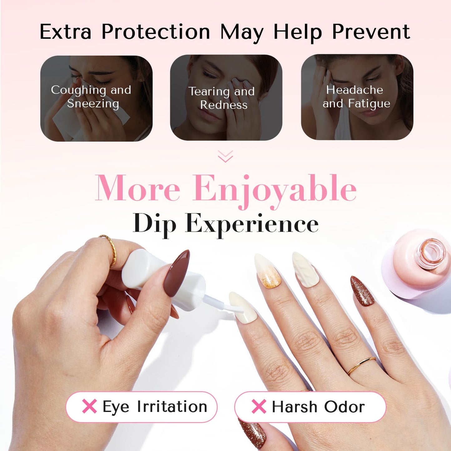 AZUREBEAUTY Dip Powder Liquid Set, 4Pcs 15ml/0.5oz Dipping Base Activator and Top Coat Brush Saver Nail File Necessary Tools for Dip Kit No Lamp Needed