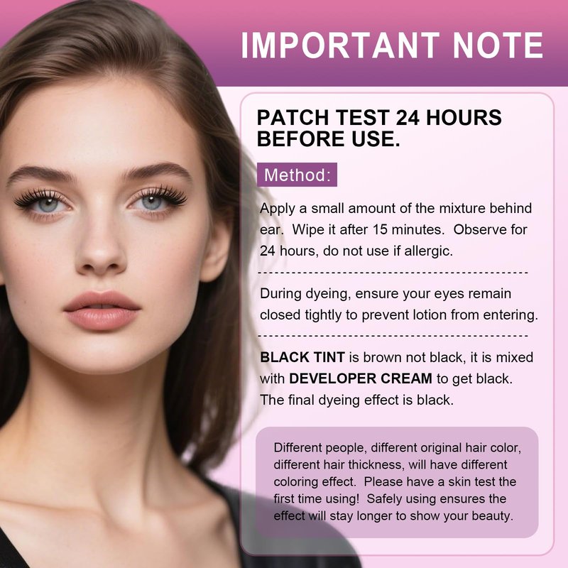 WEILNELL Eyelash & Eyebrow Color Kit, Professional Instant Black Lash & Brow Color Kit, Eye Lash & Eye brow Coloring Set with Natural Bushy Results, Easy to Use & Salon at Home 7ml (Black)