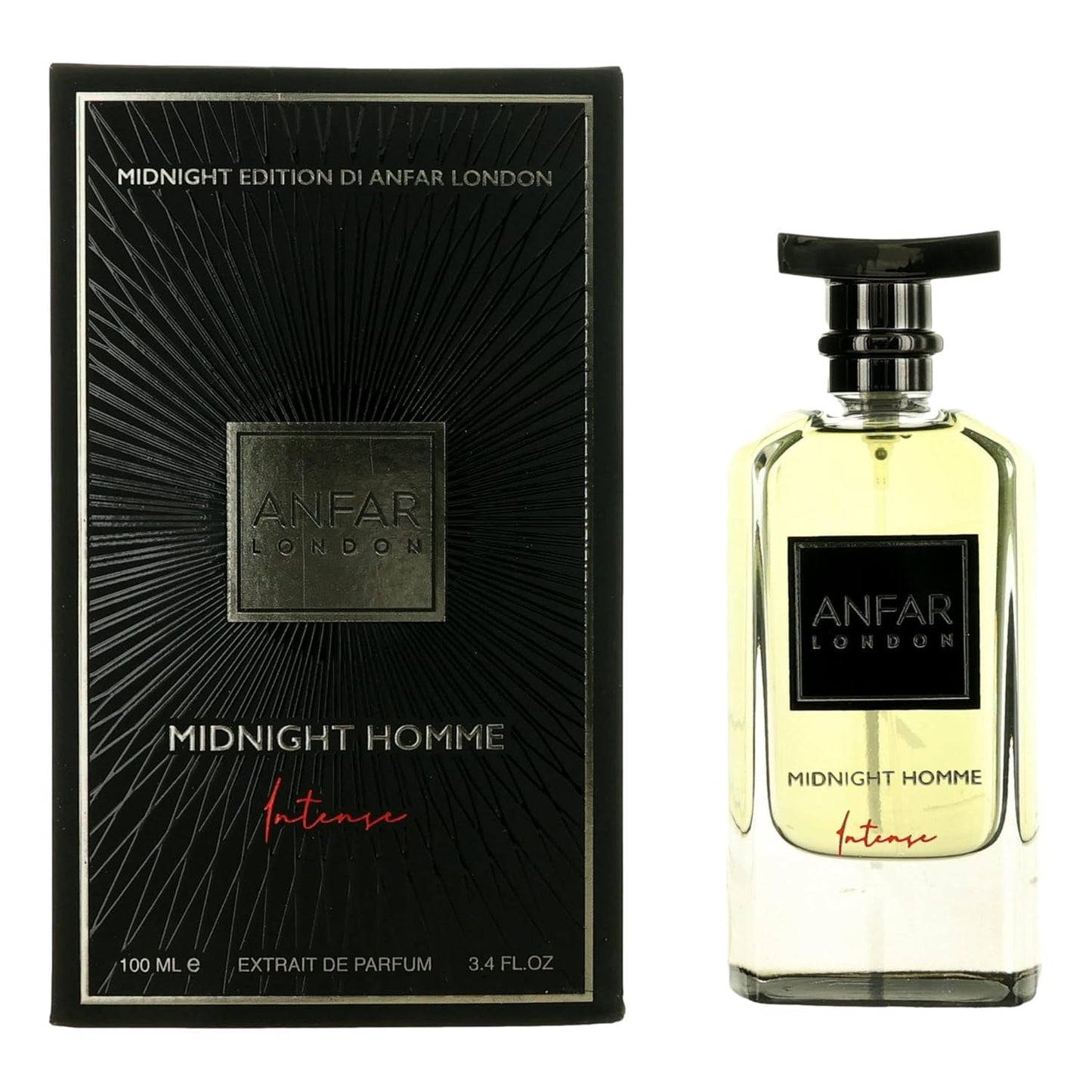 Midnight Homme Intense Fragrance for Men - 3.4 oz Extrait De Parfum Spray