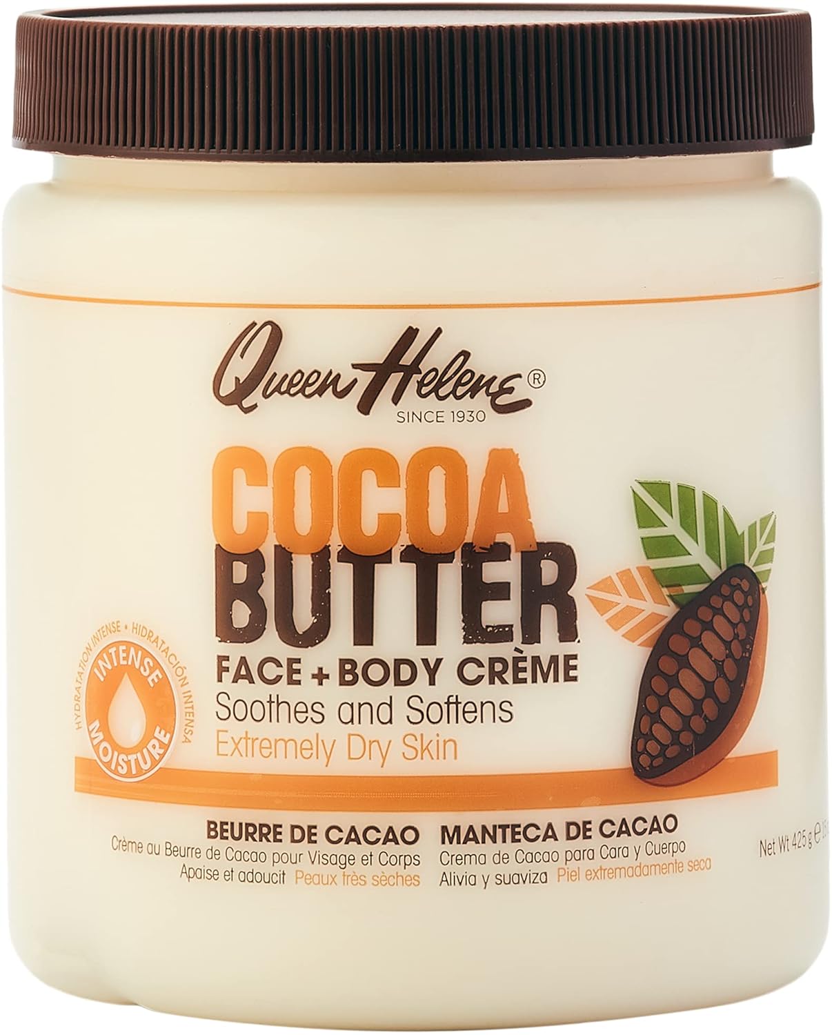Queen Helene Cocoa Butter Face & Body Cream, 4.8 Oz (Packaging May Vary)