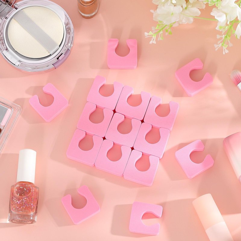 Mumufy 1000 Pcs Individual Toe Separators Bulk Soft Foam Comfortable Pedicure Toe Separators Dividers for Women Men Art Manicure Feet Nail Polish Painting Spa(Pink)