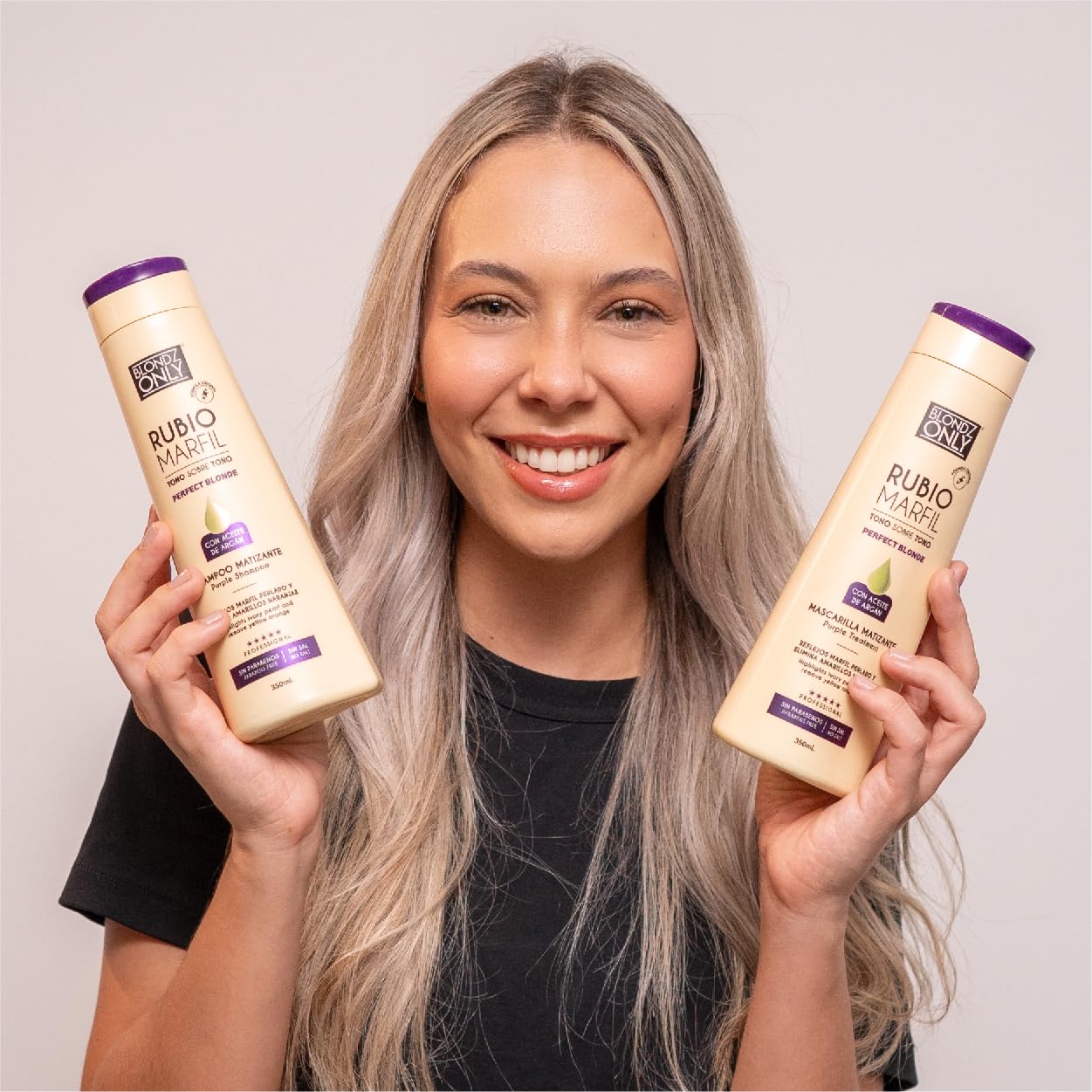 Purple Toning Shampoo for Blonde Hair - Eliminates Brassiness & Neutralizes Yellow Tones | Argan Oil Infused, 11.8 Fl Oz