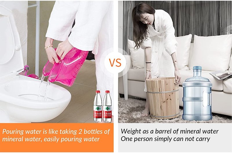 WMKJDS Massage Foot Spa Shoes Portable Feet Soaking Tub, Movable Foot Soaker Pedicure Feet Spa Basin for Thermal Massage to Promote Blood Circulation (Large, Red)