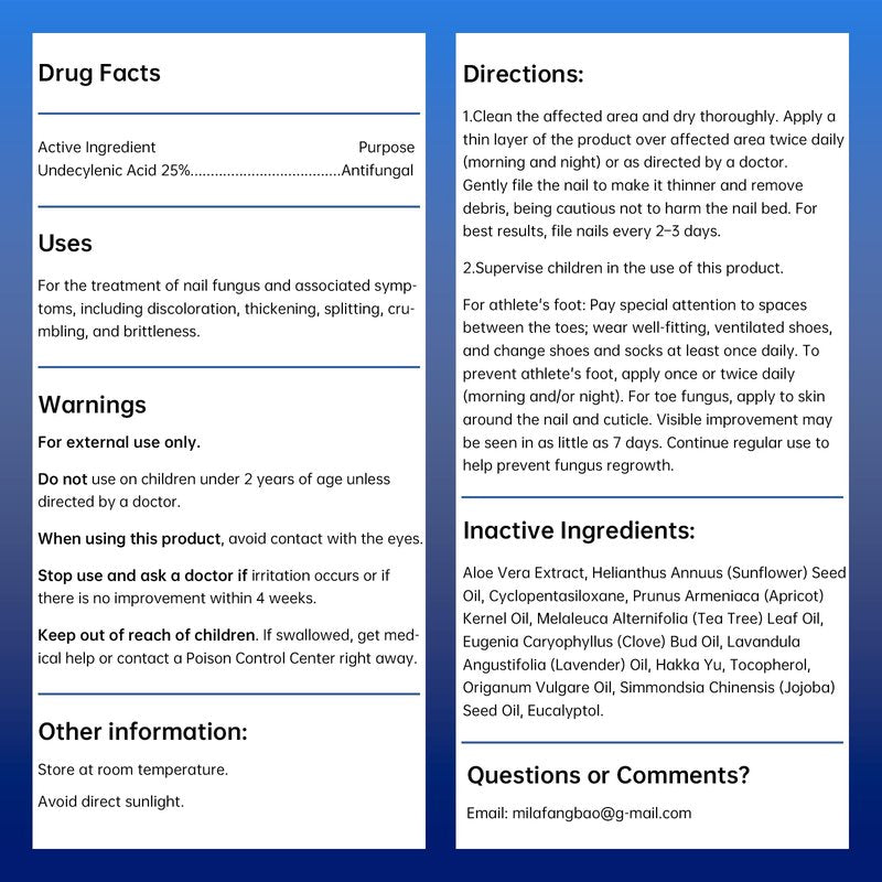 25% Undecylenic Acid Nail Fungus Treatment – Extra Strength Antifungal Liquid for Toenail & Fingernail Fungus, Plant-Based Formula, Rollerball Design Helps Prevent Recontamination, 0.51 Fl Oz